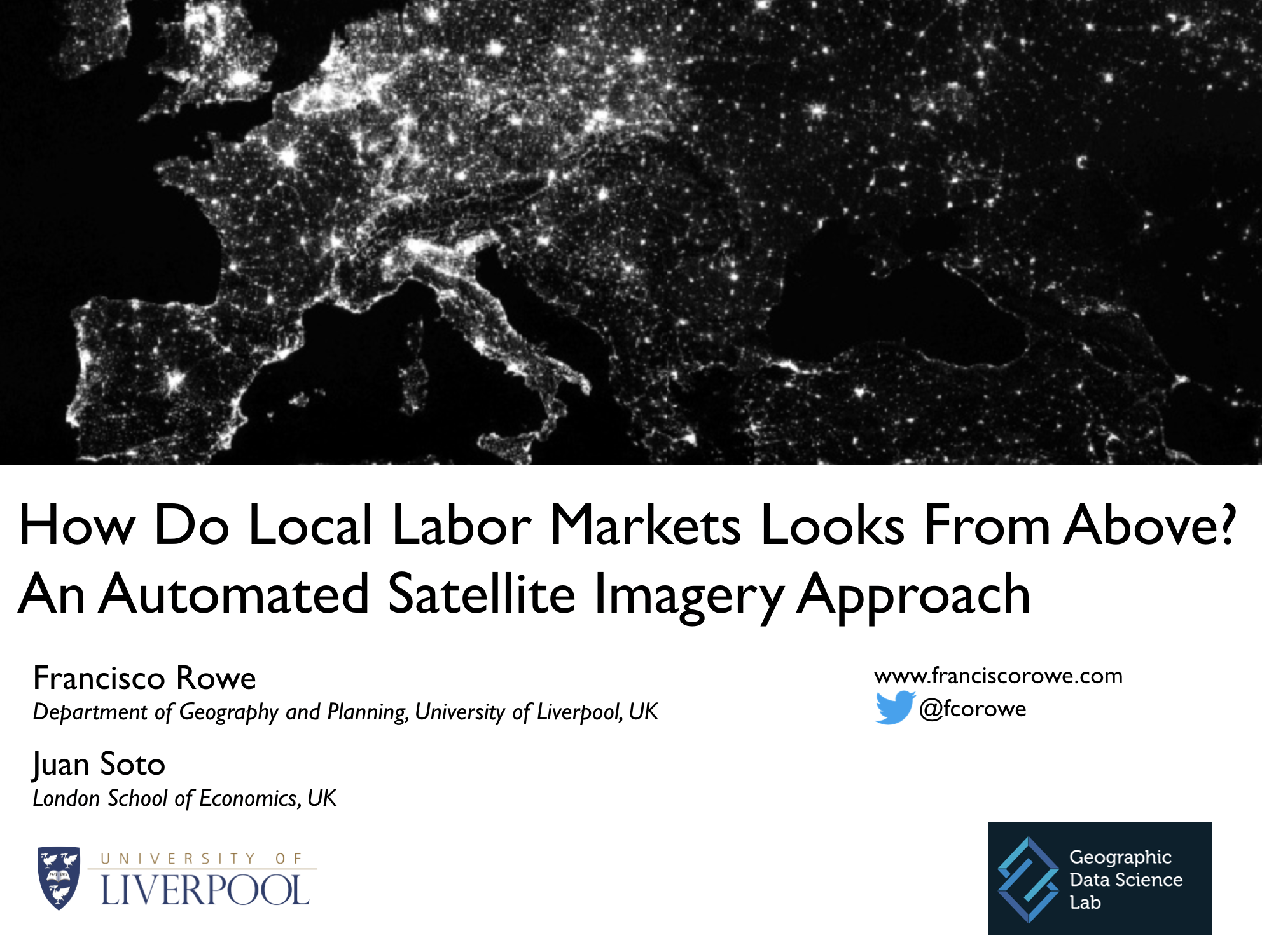 Talk image: How Do Local Labor Markets Looks From Above? An Automated Satellite Imagery Approach
