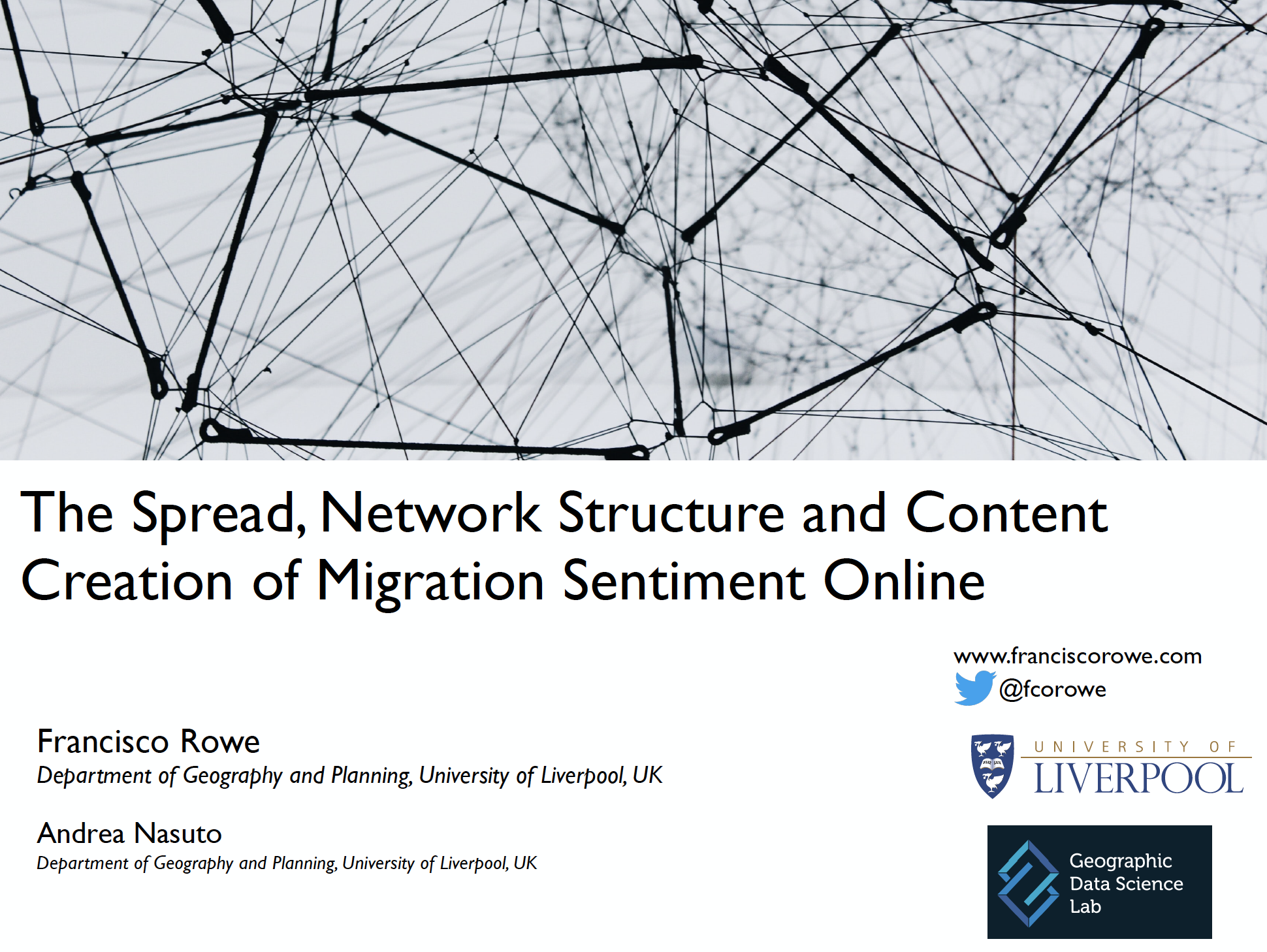Talk image: The Spread, Network Structure and Content Creation of Migration Sentiment Online