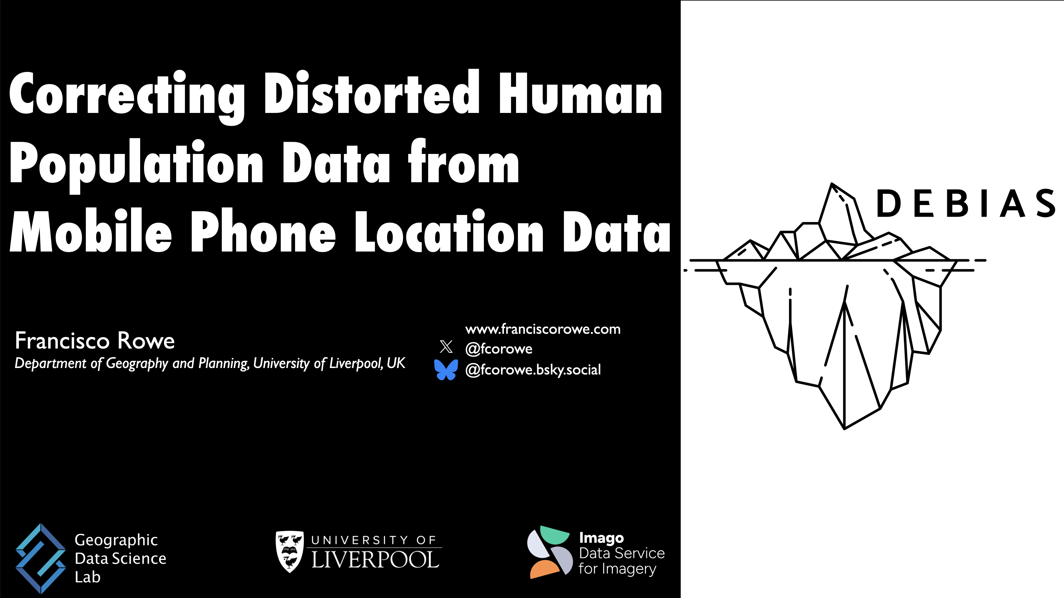 Talk image: Correcting Distorted Human Population Data from Mobile Phone Location Data